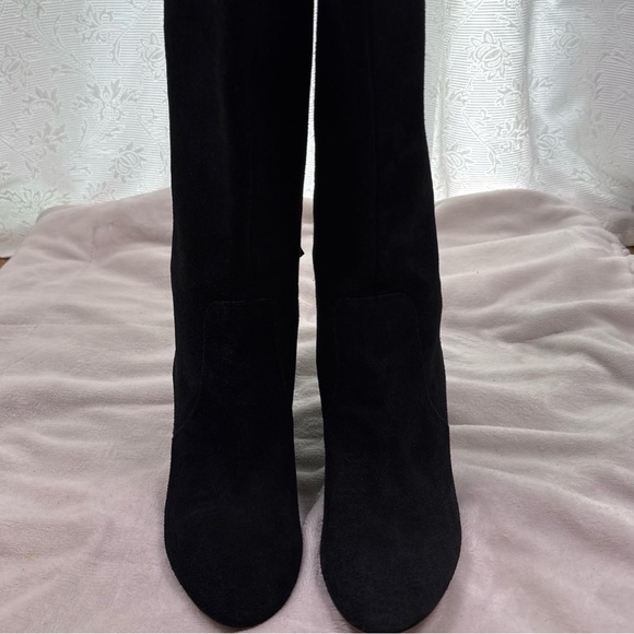 Nine West Jayden suede leather Heeled boots Size 7.5 Fringe Pull On Cowgirl Boho - Picture 5 of 14